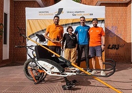 Fernando Alonso, Kontxi Franco, José María Paredes y Aitor Arberas, de Montes Solidarios.