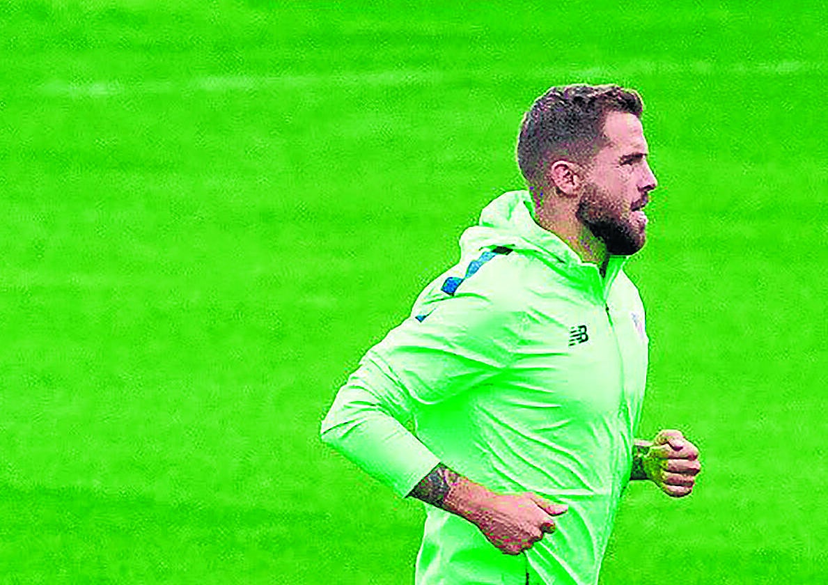 Martínez en un entrenamiento durante su etapa en el Athletic.