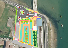 Plano de la zona donde se ubicará la nueva rotonda y el parking disuasorio.