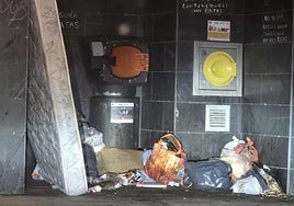 Imagen del estado de unos contenedores en Salburua.