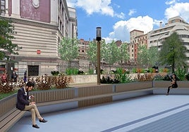 Recreación del aspecto futuro de la calle.