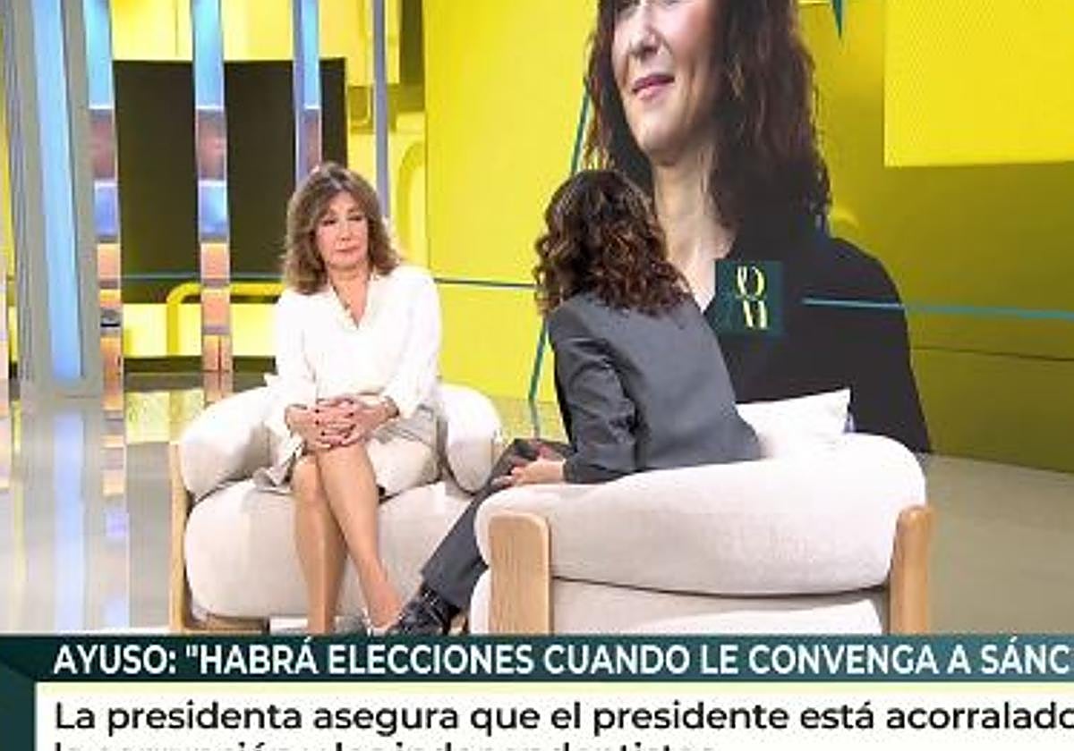 Ana Rosa desmiente a Ayuso: «No quería que se quedase así»