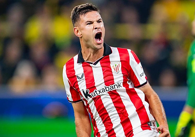 Guruzeta celebra su gol.