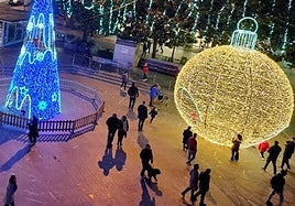 Aspecto que lucía la Herriko Plaza de Barakaldo en la pasada Navidad.