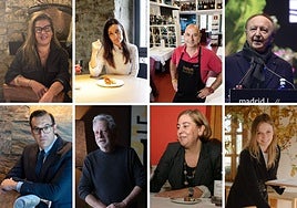 Iratxe Rementeria, Lara Martín, Ángel Velo, José Carlos Capel, Juan Diego Sandoval, Javier Mariscal, Itsaso Arana y Sandra Manzano.(De derecha a izquierda, arriba y debajo)