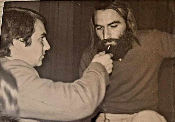 Félix Maraña entrevista a Pablo Guerrero en Pamplona en 1972.