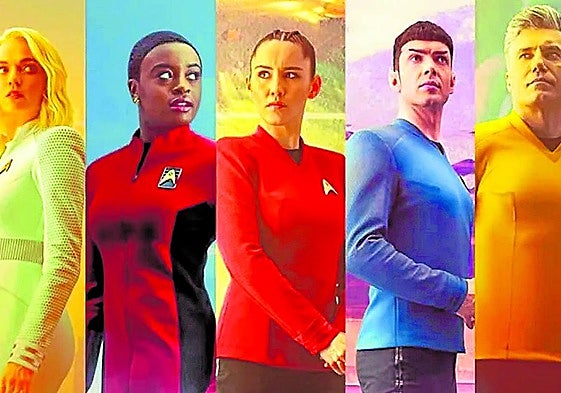 Tripulación de la nave Enterprise de 'Star trek: strange new worlds'.