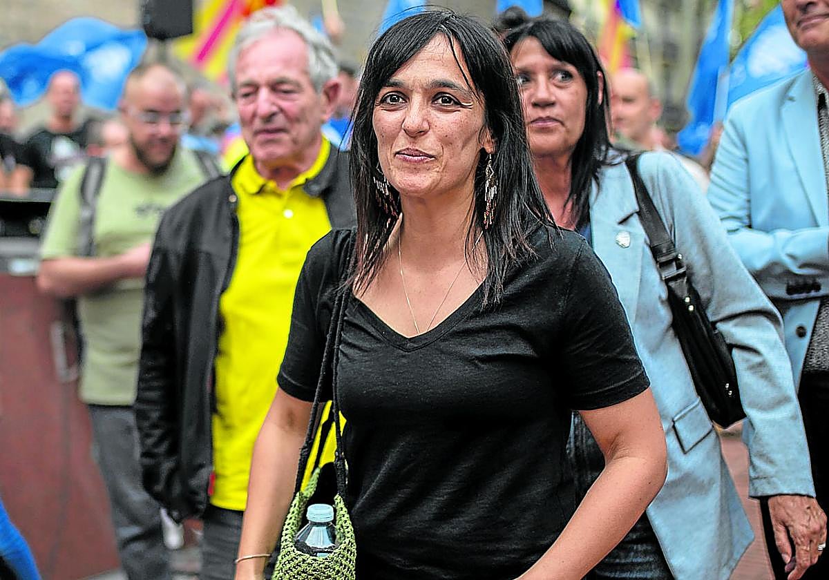 La lider de Aliança Catalana y alcaldesa de Ripoll, Sílvia Orriols, en la manifestación de la Diada de este año.