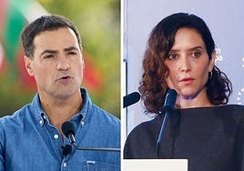 El lehendakari, Imanol Pradales, y la presidenta de la Comunidad de Madrid, Isabel Díaz Ayuso.
