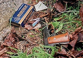 El arma de fuego real localizada en Rekalde.