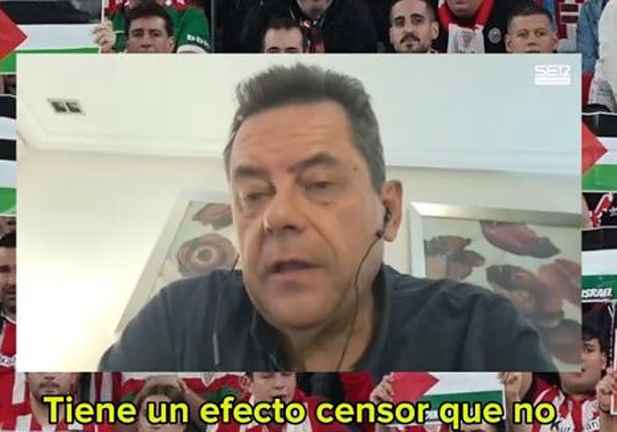 Tomás Roncero defiende el gesto de San Mamés con Palestina y ataca a Tebas: «Ellos cortan, no les interesa»