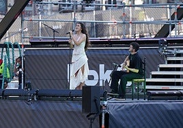 Amaia, durante su concierto en el BBK Ría de junio.