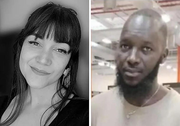 Laura Rodríguez y Moussa Dambele, dos de los fallecidos en el derrumbe.