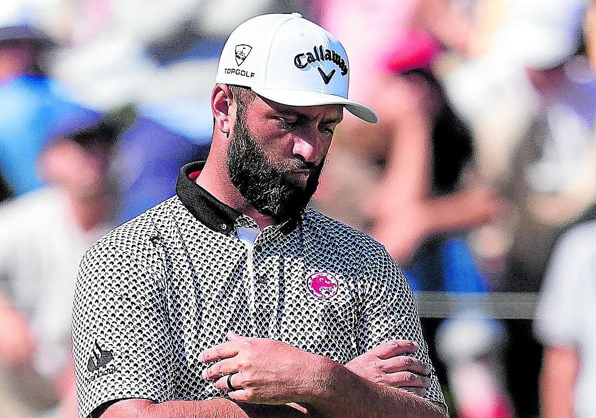 Jon Rahm, ayer con gesto muy serio en la tercera jornada del Open de España.