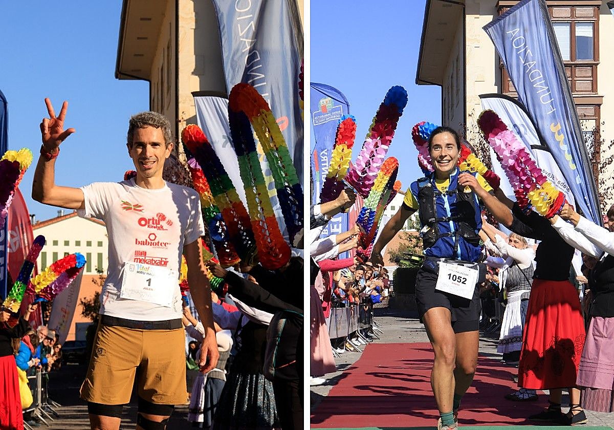 Momento en el que Julen Martínez de Estíbariz se proclama ganador del Hiru Haundiak.