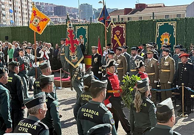 Un momento del desfile militar.