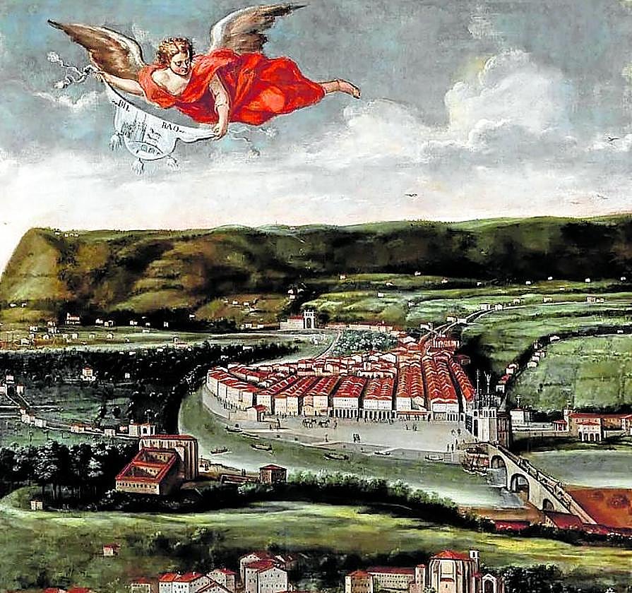 Reproducción del 'Bilbao Circa 1700' del Bellas Artes.
