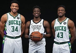 Nepotismo edo genetika? Hiru Antetokounmpo egongo dira aurten Bucks taldean