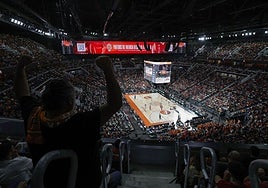 Imagen interior del Roig Arena en un partido de esta temporada en la Euroliga.