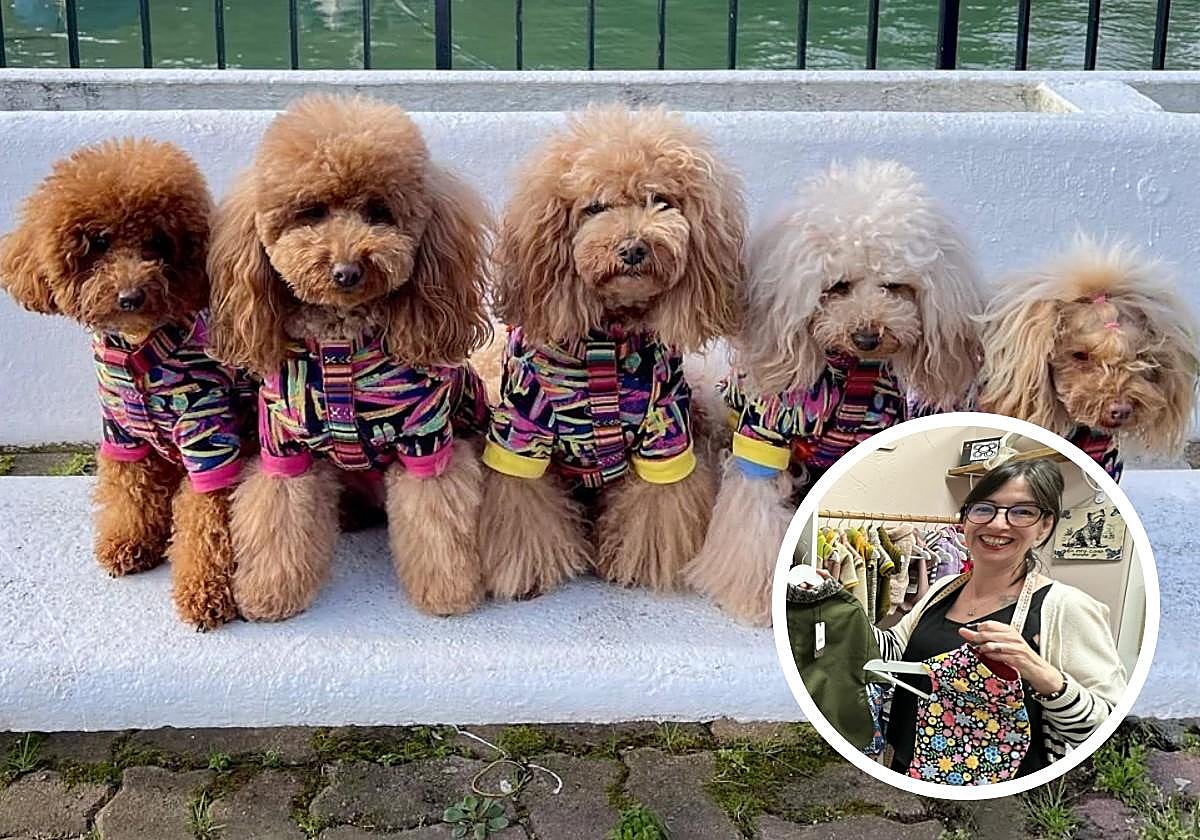 Marta, la sastre de los perros más elegantes de Bilbao: «Les tomo las medidas… ¡y hay premio!»
