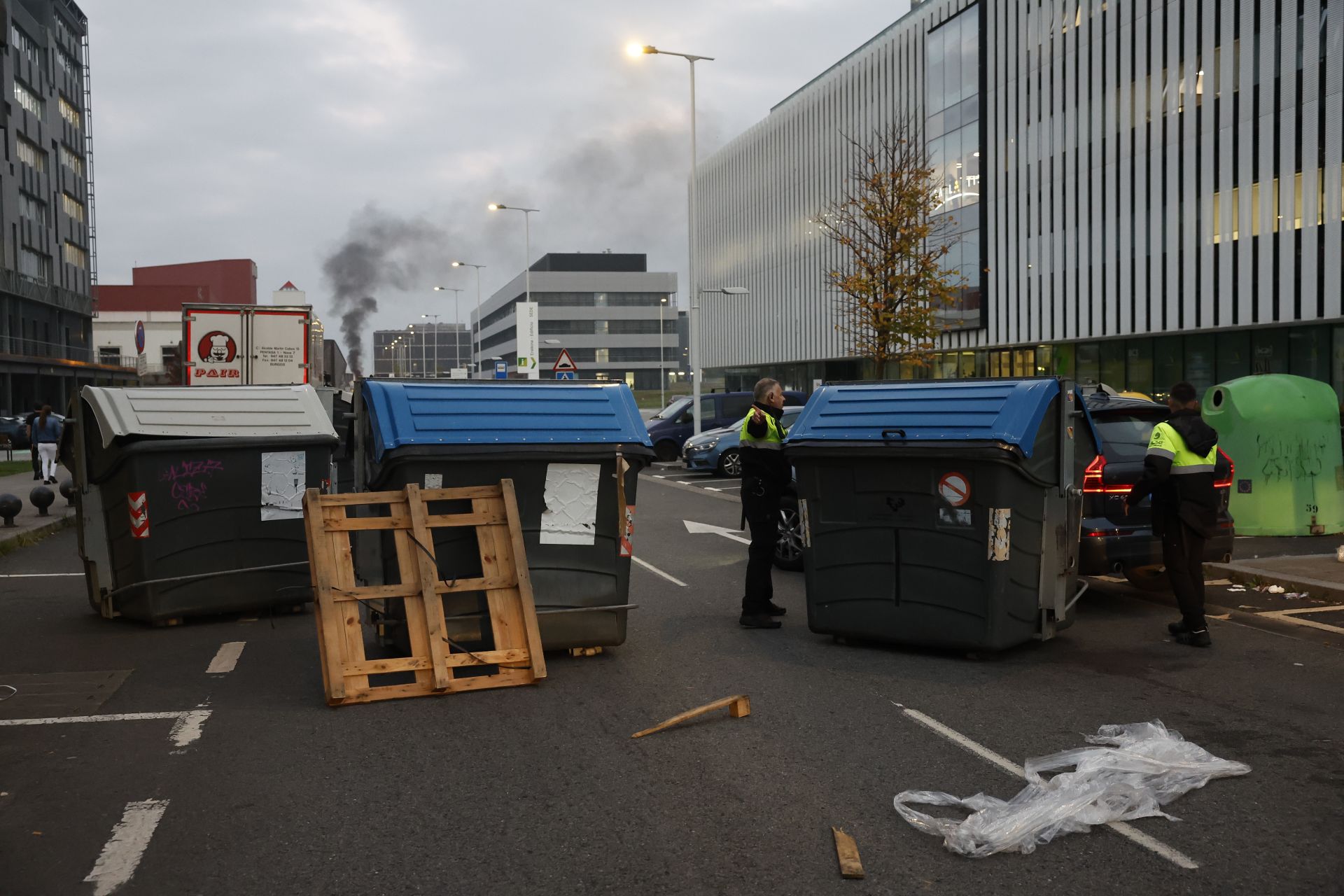 Incidentes en el campus de la UPV/EHU de Leioa durante la huelga en apoyo a Palestina