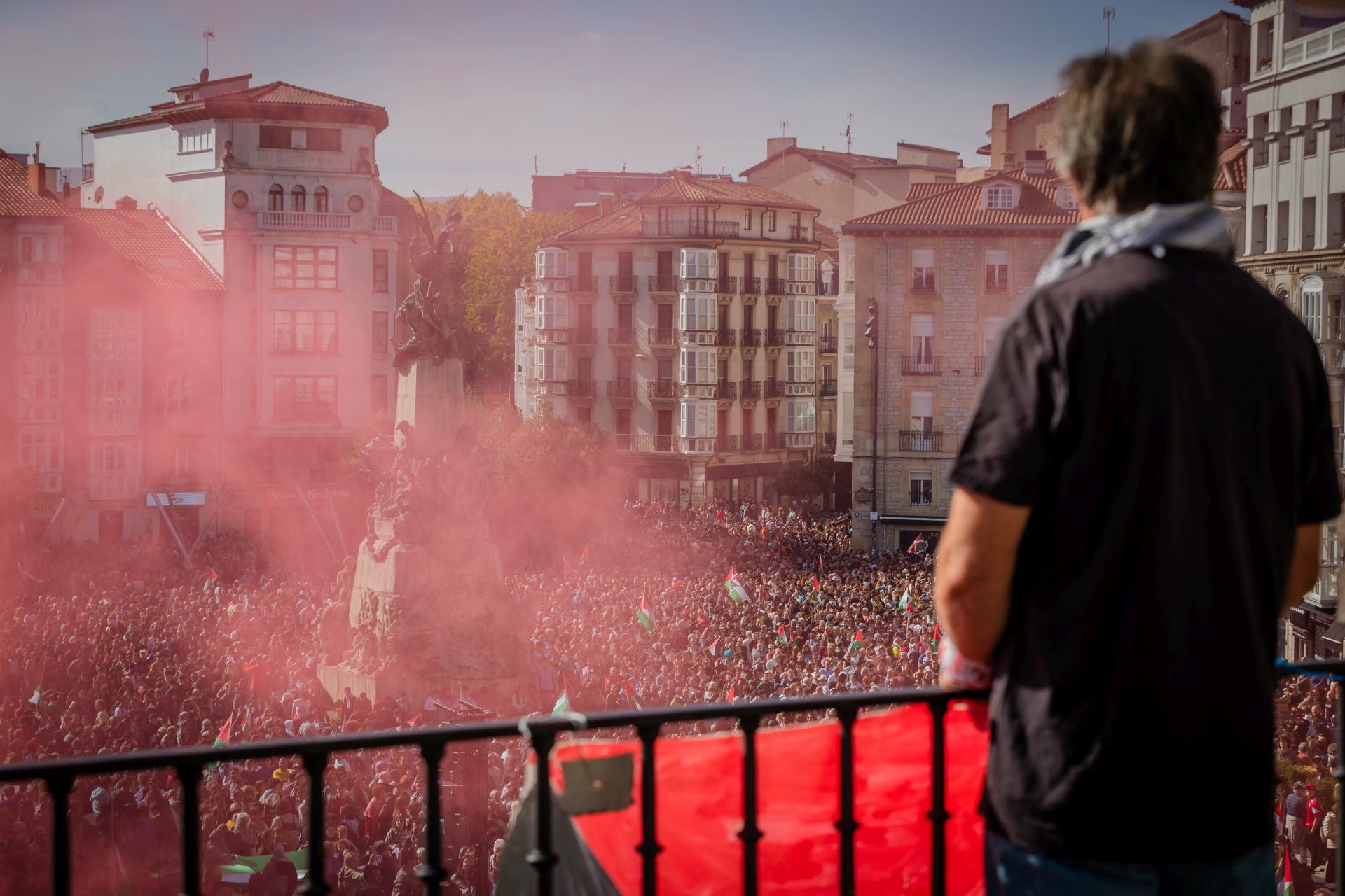 La jornada de huelga en apoyo a Palestina en Bizkaia, en imágenes