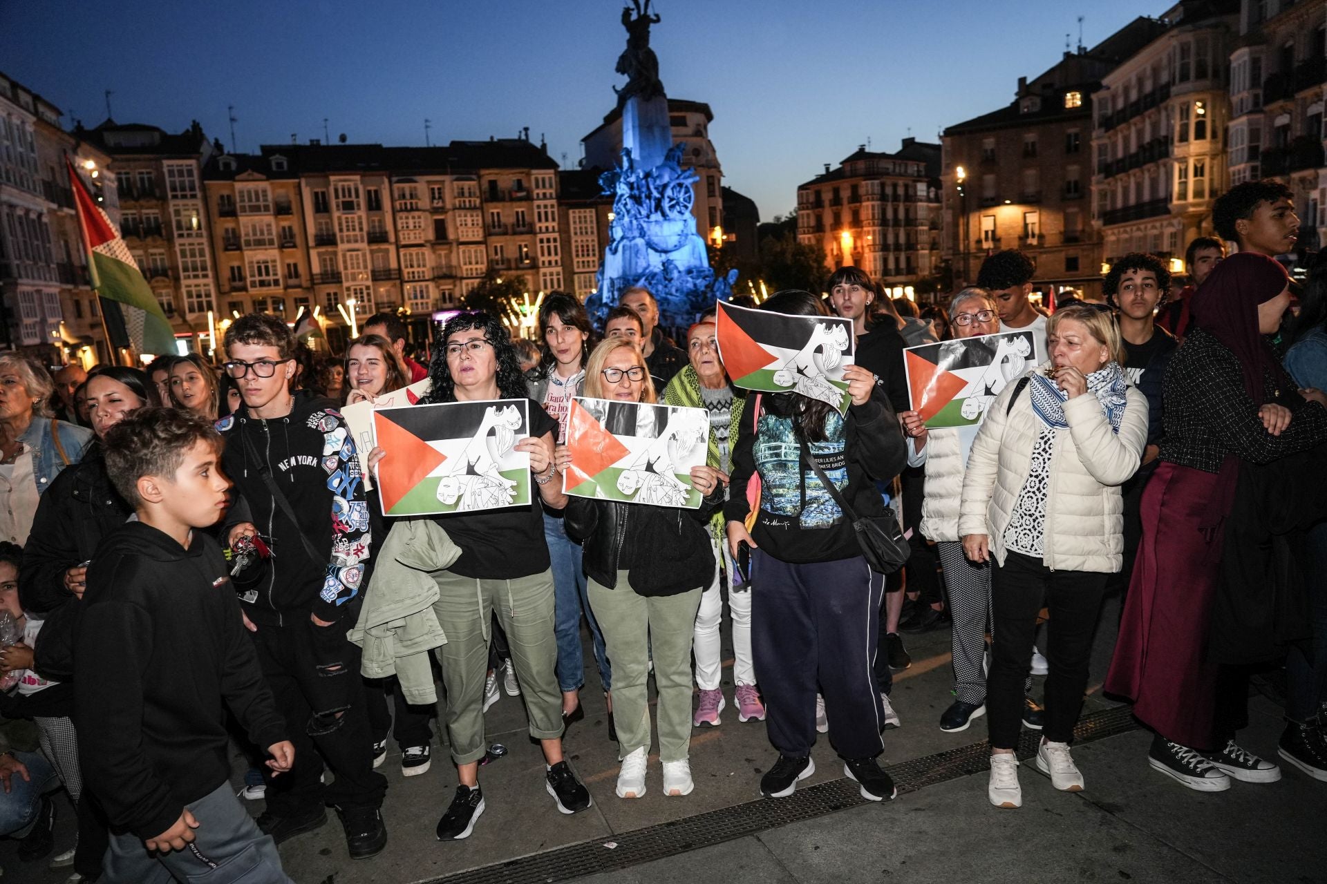 La jornada de huelga en apoyo a Palestina en Álava, en imágenes