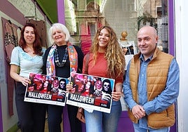 Ana Isabel Díaz y María Antonia Ruiz, de Anadi Modas, junto a Diana Santos, de ABK, y David Solla, presidente de Inguralde.