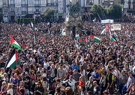 Huelga en apoyo a Palestina en las calles de Vitoria