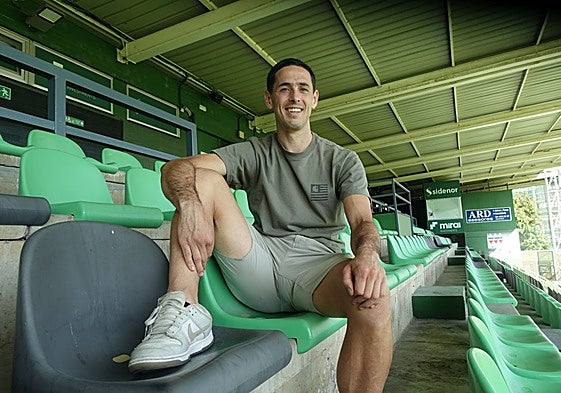 Asier Benito regresa al Stadium Gal después de marcar el pasado domingo con el Sestao River.