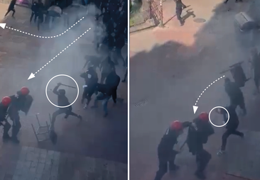 Así superaron los radicales a la Ertzaintza en Vitoria