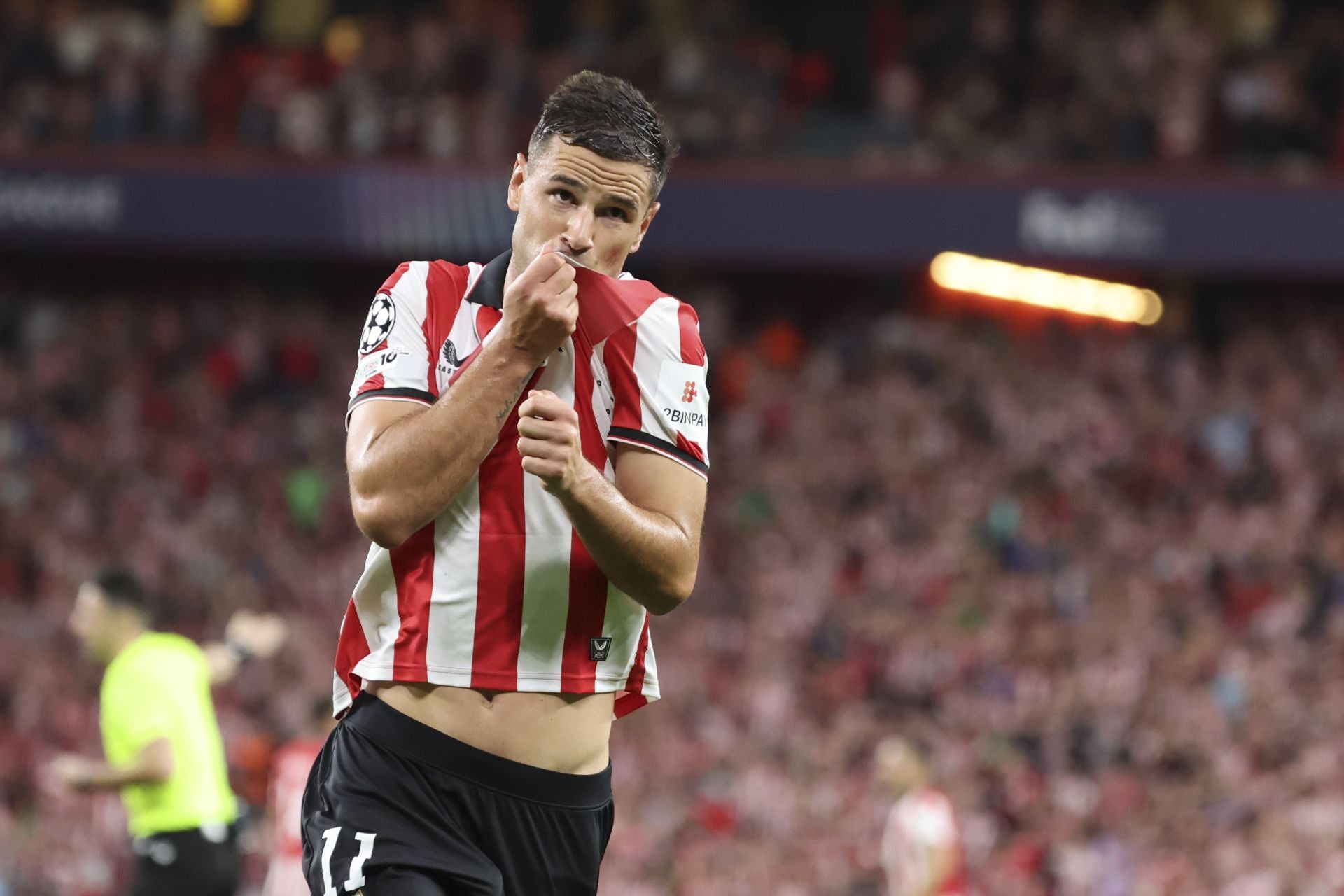 Guruzeta, protagonista del encuentro con sus dos goles.