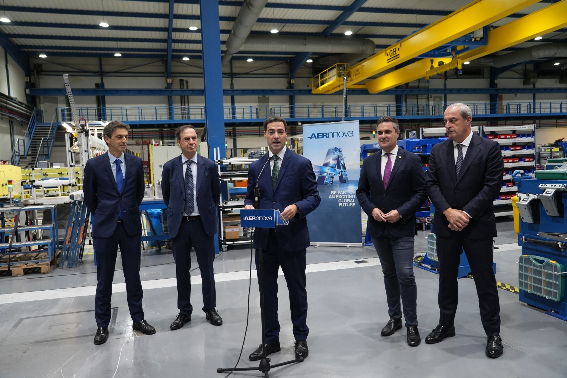 Ricardo Chocarro, Iñaki López de Gandásegui, el lehendakari, Mikel Jauregi e Hipolito Suárez