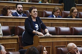 La portavoz de EH Bildu Mertxe Aizpurua, en la sesión de control de este miércoles en el Congreso.
