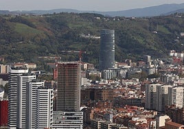 Vistas de Bilbao desde el monte Kobetas.