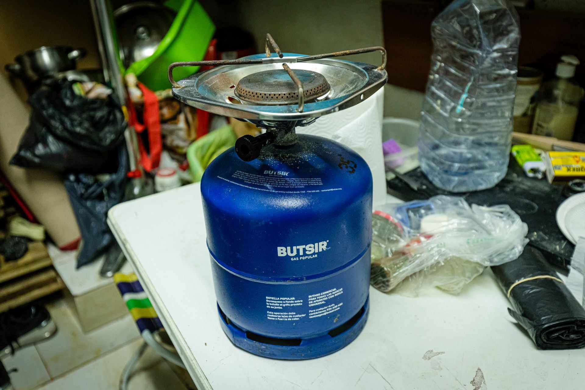 Así era el camarote en el que vivió un año Josefina tras ser okupada su casa en Vitoria