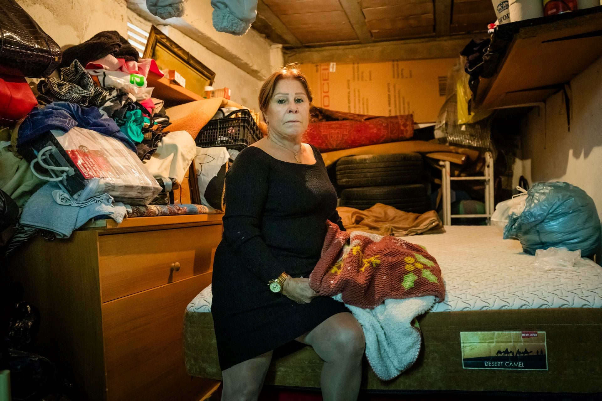 Así era el camarote en el que vivió un año Josefina tras ser okupada su casa en Vitoria