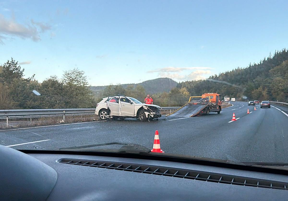 El vehículo accidentado.