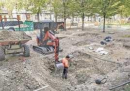 El hallazgo se ha producido en las obras del parque de Judimendi.
