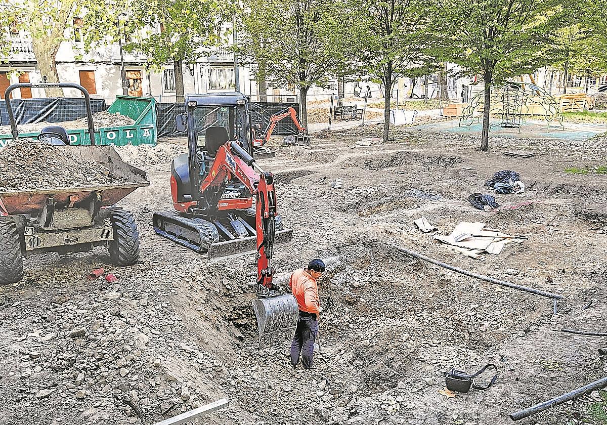 El hallazgo se ha producido en las obras del parque de Judimendi.