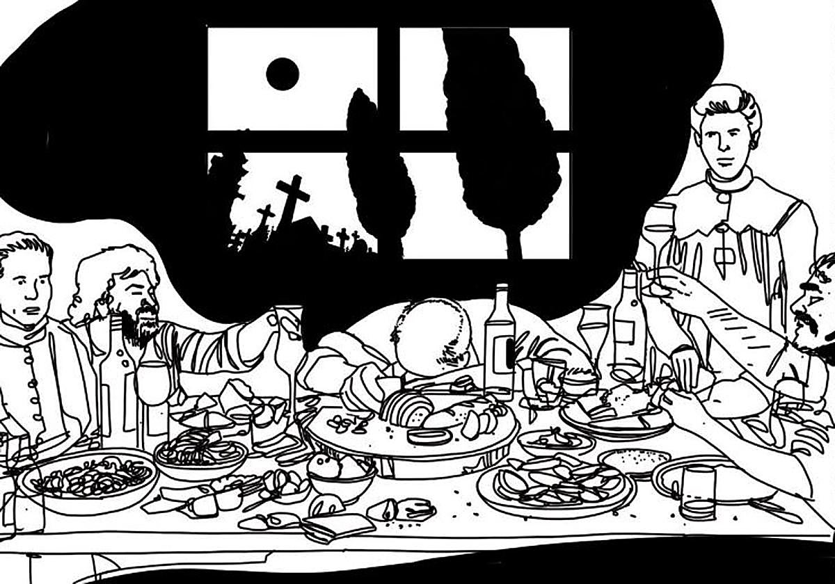 Muerto por comilona tras un entierro