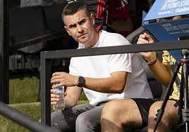 Fran Justo, durante el partido en Ceuta.