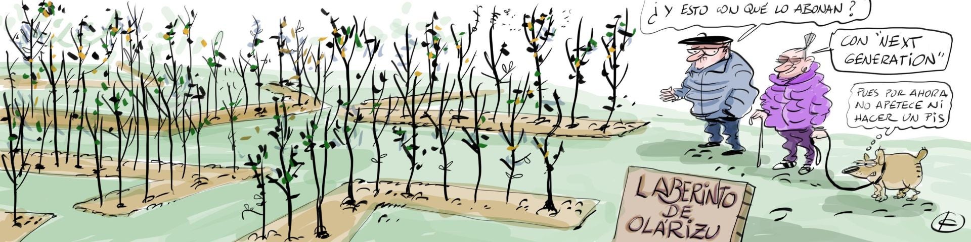 La viñeta de Cerrajería sobre el laberinto de Olárizu