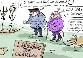 La viñeta de Cerrajería sobre el laberinto de Olárizu