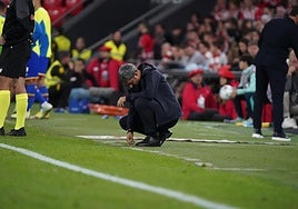 Valverde se lamenta durante la derrota del sábado ante el Getafe