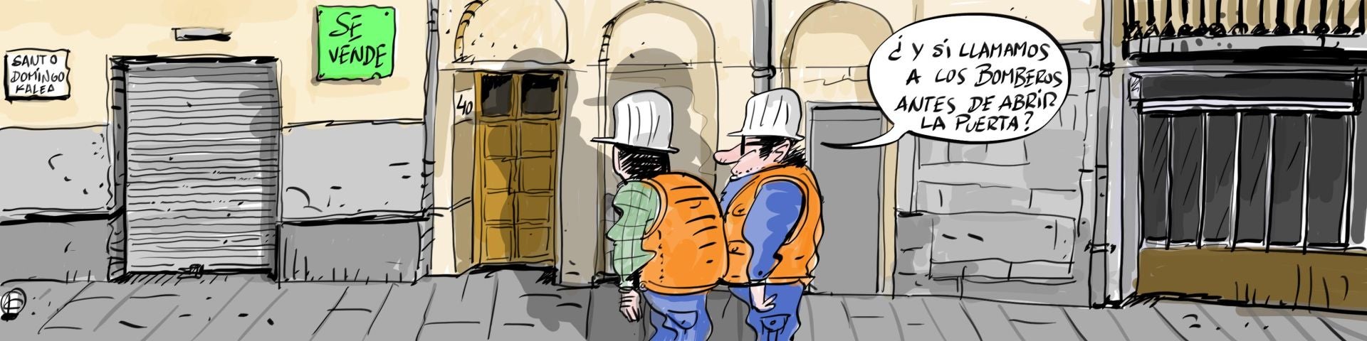 La viñeta de Cerrajería sobre los pisos de Santo Domingo en Vitoria