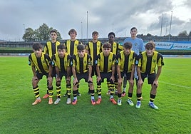 El once que presentó el Basconia el pasado domingo ante el Náxara.