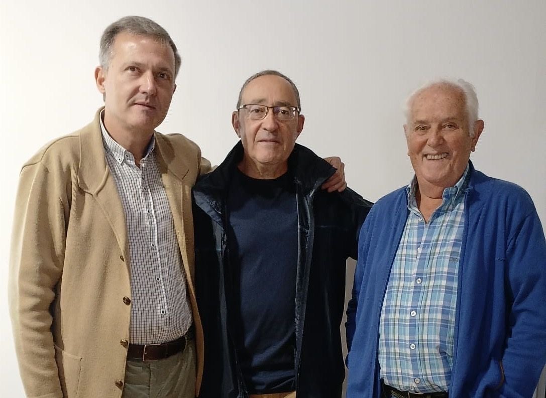 Abel López de Aguileta, Jesús Prieto y Javier Sedano.