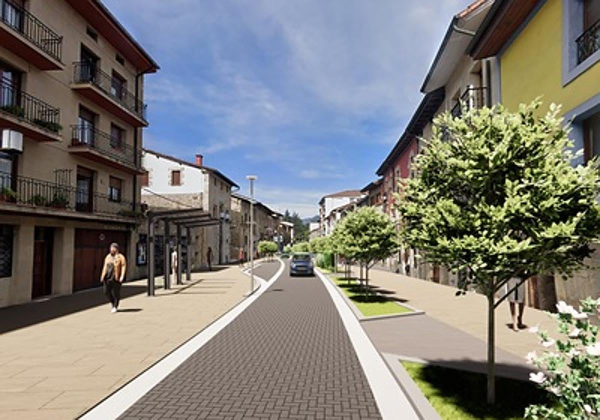 Proyección de cómo se espera que quede la calle tras la obra.