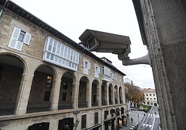 Una cámara de vigilancia en Vitoria.